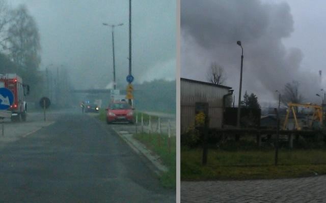 Oświęcim - pożar w pobliżu Firmy Chemicznej Synthos