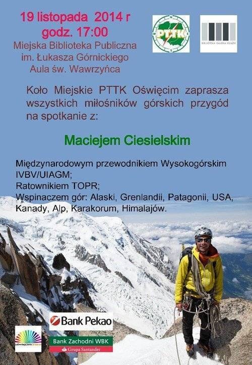 OŚWIĘCIM. Sławny wspinacz w Galerii Książki