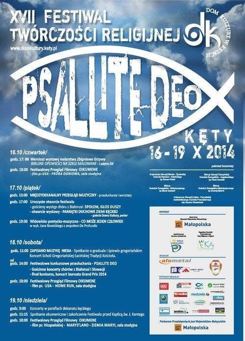 ZAPROSZENIE. XVII Festiwal Twórczości Religijnej „Psallite Deo” w Kętach - ZOBACZ FILM