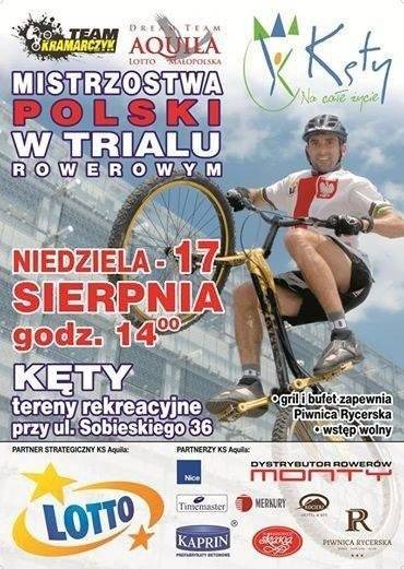 TRIAL ROWEROWY. Mistrzostwa Polski w Kętach! Opony, kłody i skały na odcinkach specjalnych. Siodełko jest zbędne...