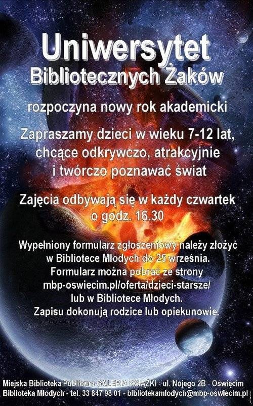 OŚWIĘCIM. Ostatnie wolne miejsca. Uniwerek dla dzieci