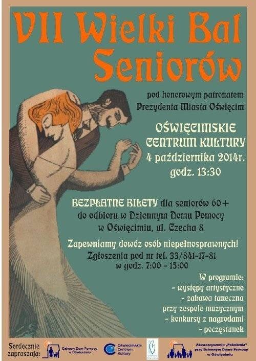 OŚWIĘCIM. Zaproszenie na VII Wielki Bal Seniorów