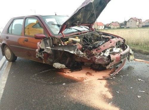 BABICE. Czołówka z dachowaniem na Krakowskiej