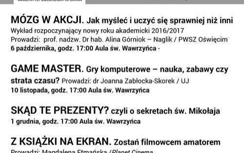 OŚWIĘCIM. Ucz się i czerp z tego przyjemność. Wykłady dla dzieci w miejskiej książnicy