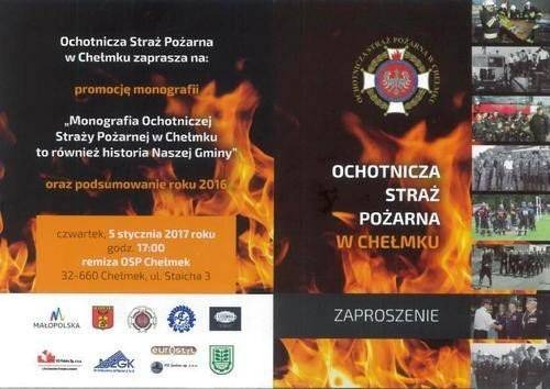 CHEŁMEK. Prezentacja monografii OSP. Warto się dziś wybrać do remizy na prezentację publikacji