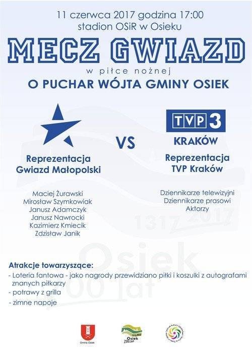 OSIEK. Gwiazdy, dziennikarze i aktorzy powalczą o Puchar Wójta