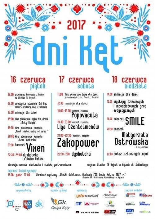 KĘTY. Dni Kęt 2017. Dzisiaj Zakopower, jutro kabaret Smile oraz Małgotrzata Ostrowska.
