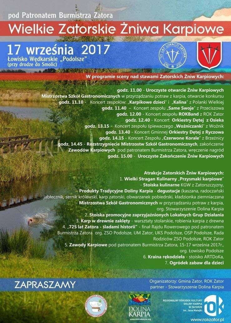 ZATOR. Żniwa Karpiowe już w ten weekend