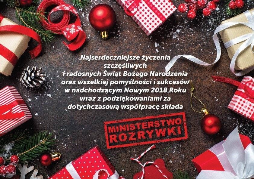 ŚWIĘTA. Życzenia świąteczno-noworoczne od firmy Ministerstwo Rozrywki