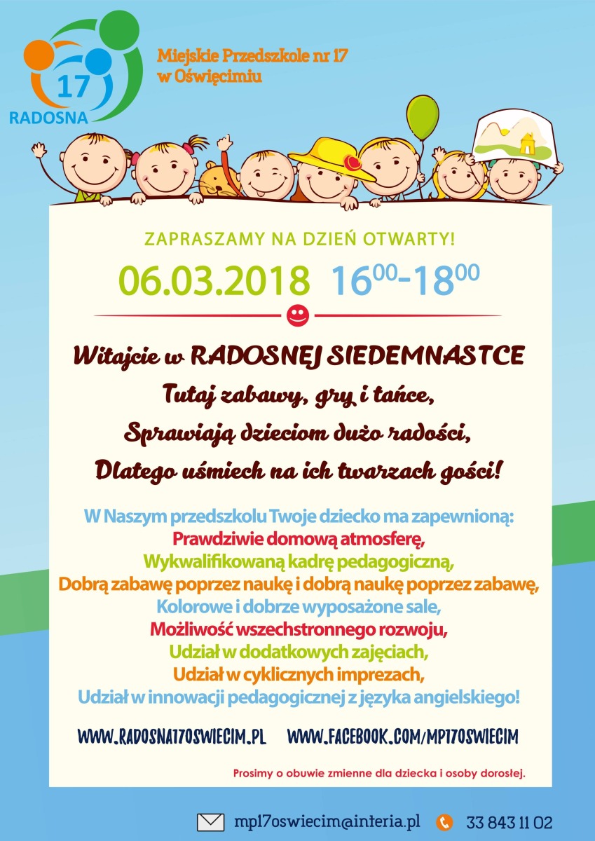 OŚWIĘCIM. "Radosna Siedemnastka" zaprasza na dzień otwarty!