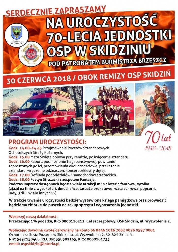 SKIDZIŃ. 70. rocznica powstania OSP