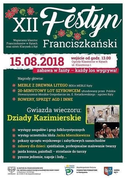 KĘTY. Dziady Kazimierskie, zabytkowe auta i sprzęt wojskowy na festynie u franciszkanów