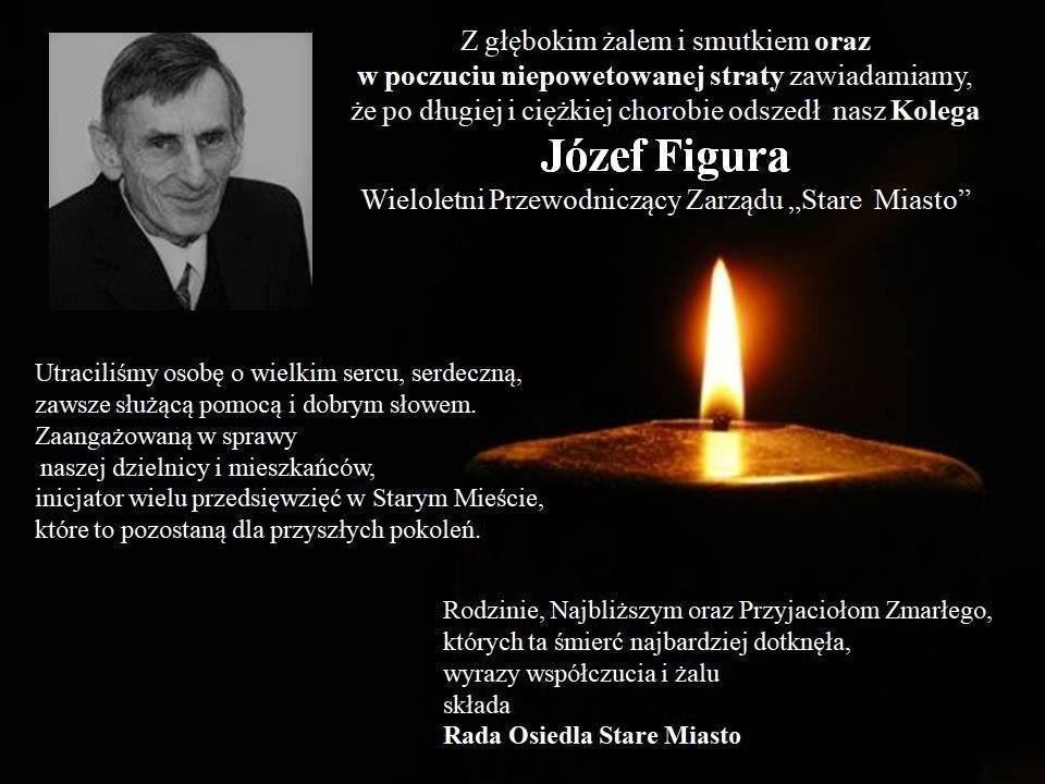 OŚWIĘCIM. Zmarł Józef Figura, wieloletni przewodniczący zarządu "Stare Miasto"
