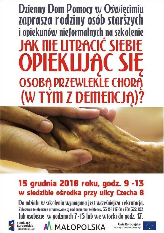 OŚWIĘCIM. Doradzą, jak się opiekować osobą z demencją i się przy tym nie zatracić