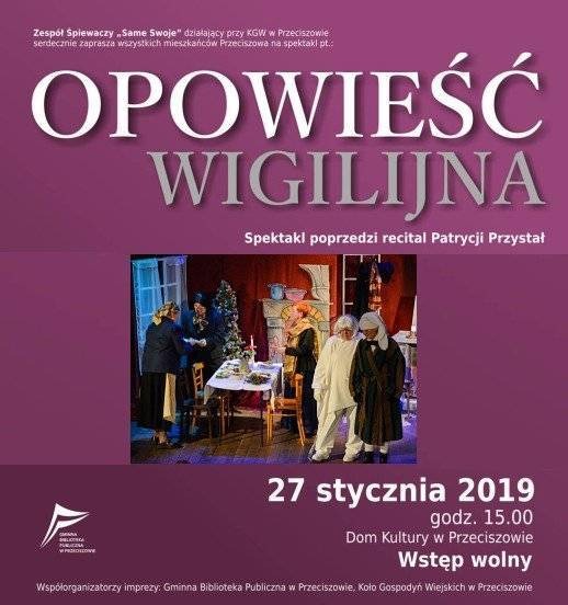 PRZECISZÓW. Już dzisiaj „Opowieść Wigilijna”