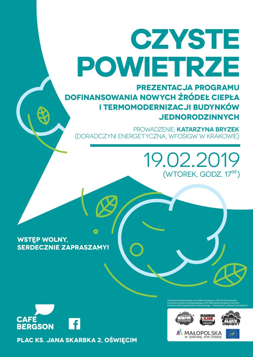 OŚWIĘCIM. Prezentacja programu „Czyste Powietrze”. Dzisiaj w Café Bergson