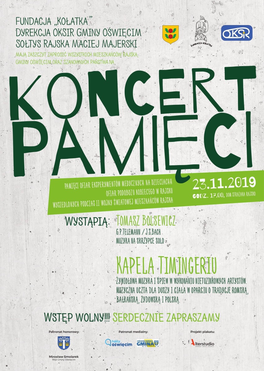 RAJSKO. Koncert Pamięci już dziś