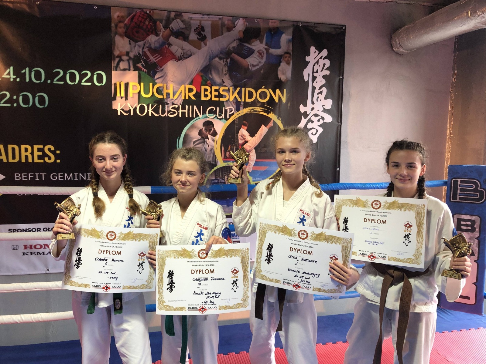 KARATE. Cztery medale w Bielsku-Białej
