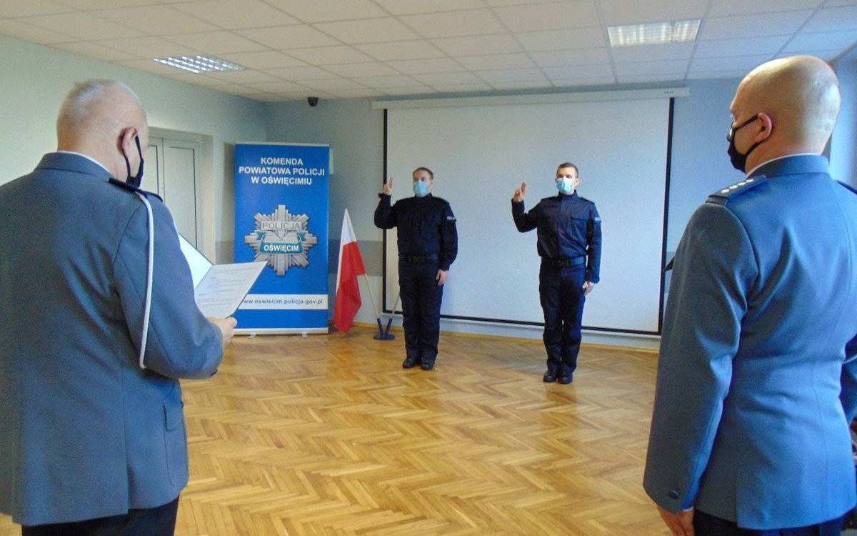 OŚWIĘCIM. Nowi policjanci złożyli uroczyste ślubowanie