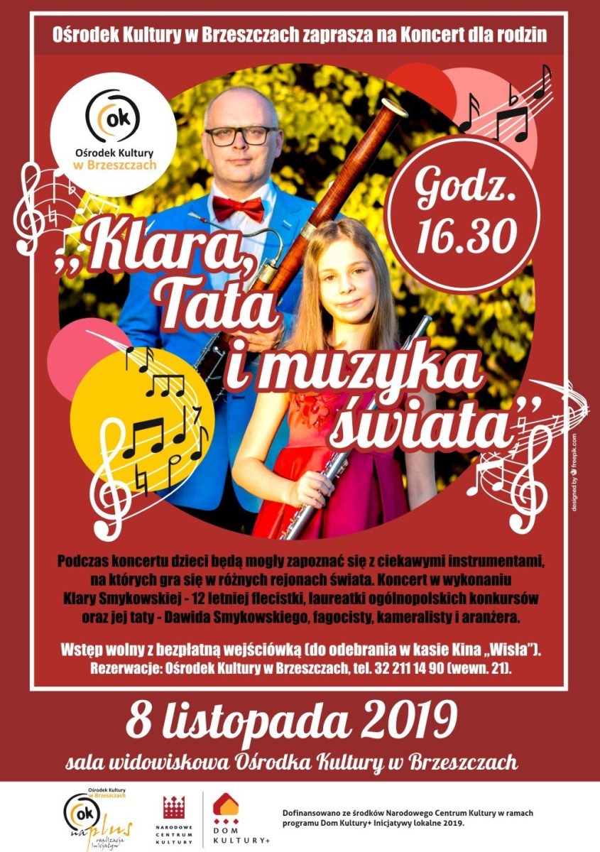 Koncert rodzinny - Klara, Tata i muzyka świata - InfoBrzeszcze.pl