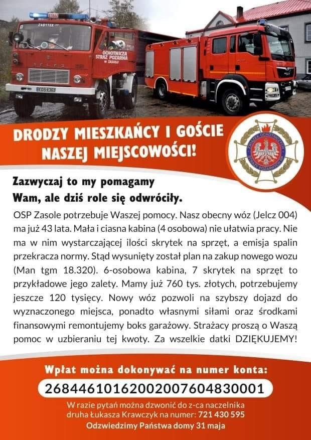 Strażacy z Zasola zbierają na nowy wóz - InfoBrzeszcze.pl