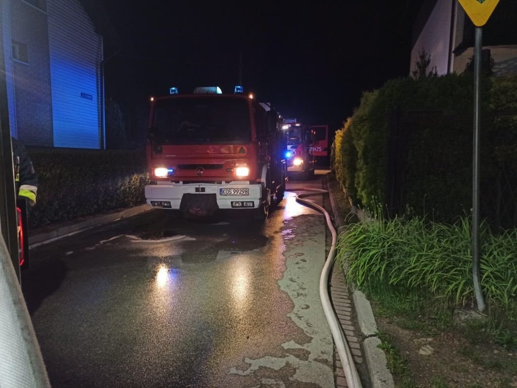 Nocny pożar altany przy ul. Łokietka - InfoBrzeszcze.pl