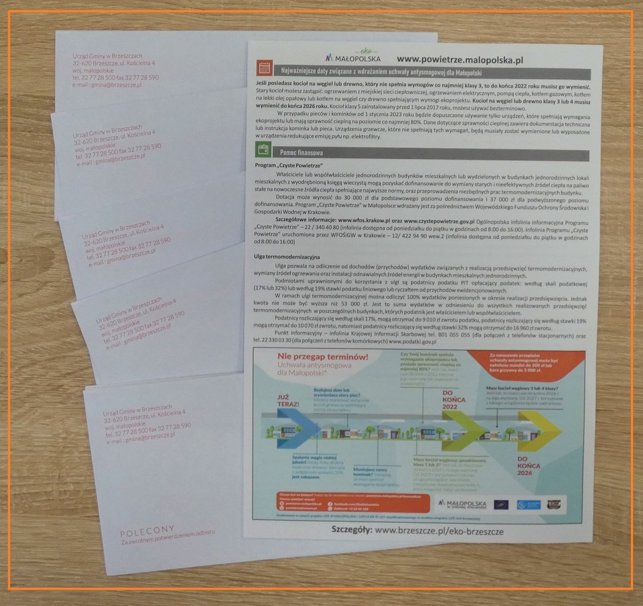 Pracownicy Urządu Gminy dostarczają mieszkańcom decyzje podatkowe - InfoBrzeszcze.pl