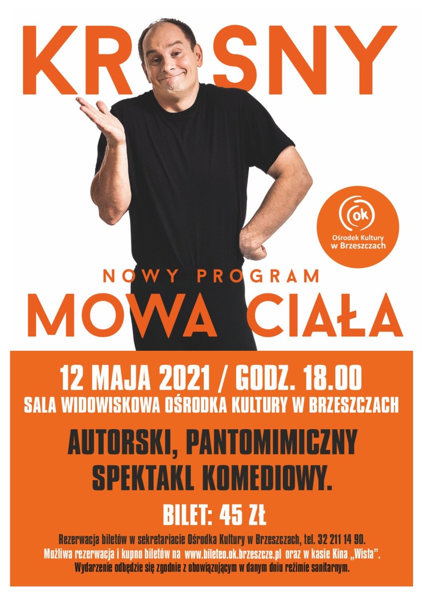 MOWA CIAŁA pantomimiczny spektakl komediowy w wykonaniu Ireneusza Krosnego. - InfoBrzeszcze.pl
