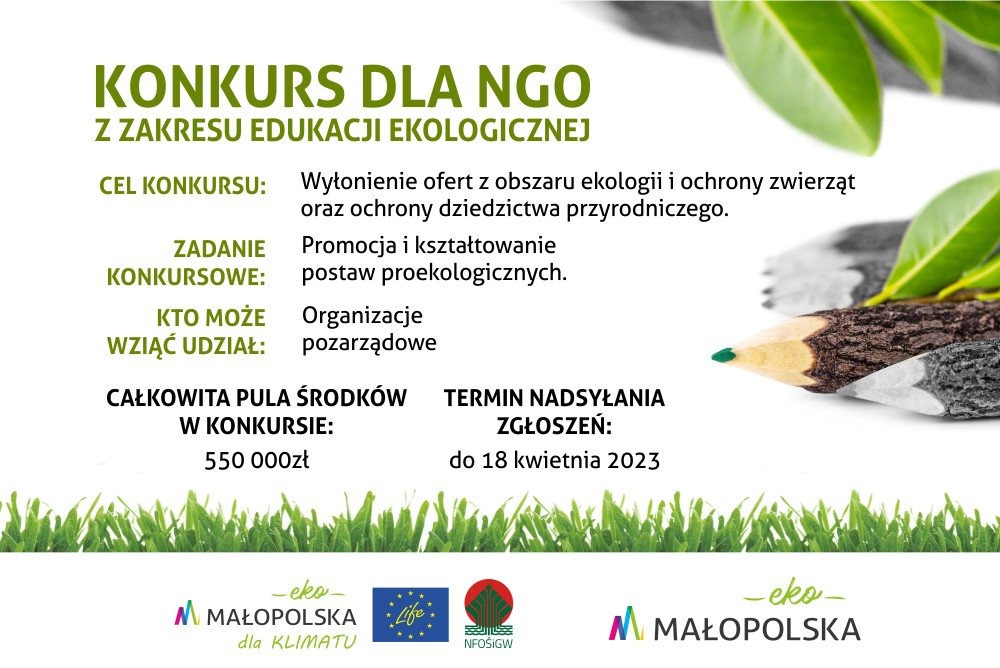 Rusza nabór w Otwartym Konkursie Ofert EkoMałopolska. Na realizację zadań przeznaczono 550 tys. złotych. - InfoBrzeszcze.pl