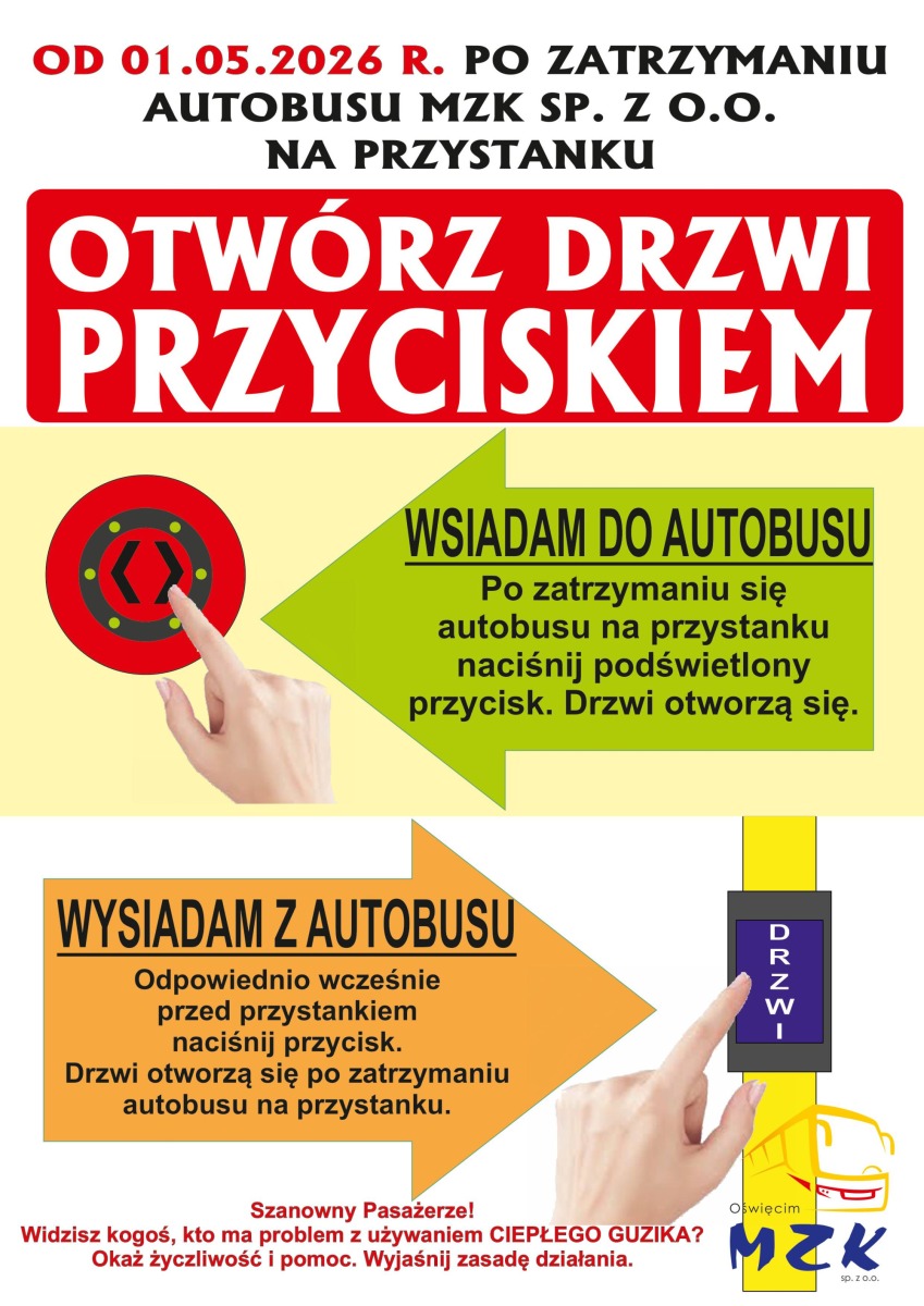 📢 Nowe rozwiązanie w MZK od 1 maja