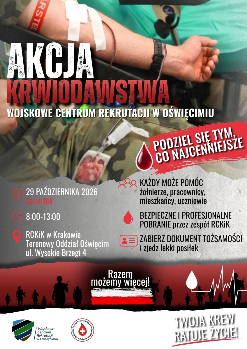 WCR Oświęcim zaprasza do udziału w akcji krwiodawstwa