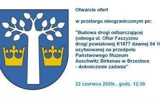 Otwarcie ofert w przetargu nieograniczonym pn: "Budowa drogi odbarczającej