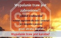 Zakaz wypalania traw