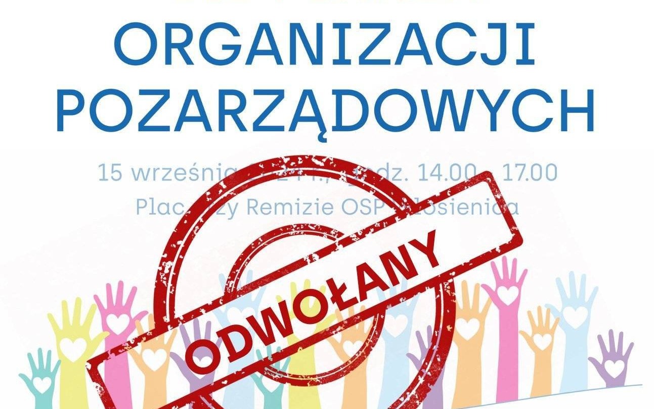 III Piknik Organizacji Pozarządowych ODWOŁANY z powodu warunków pogodowych