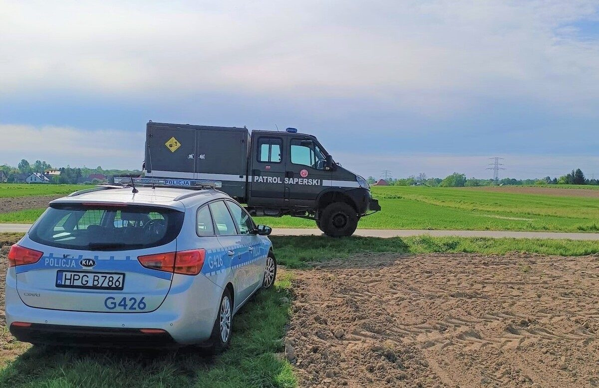 Gmina Polanka Wielka. Policjanci przez dobę strzegli miejsca odnalezienia niewybuchów