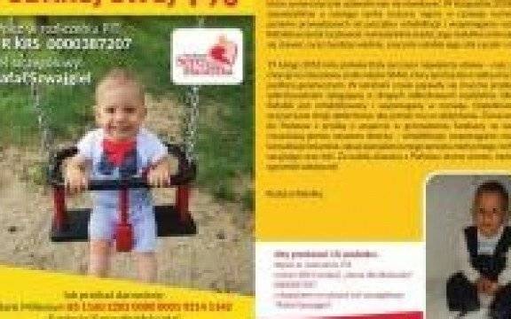 KWP Kraków. Pomóżmy uratować życie 2-letniego synka naszego kolegi policjanta!