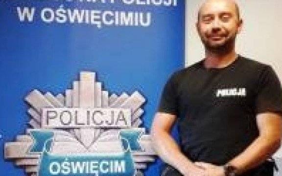 Oświęcim. Michał Korczyk - uratował życie - kandydat na „Policjanta Małopolski Roku 2019”