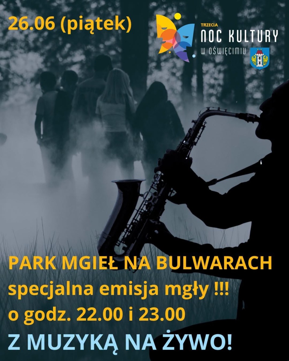 Oświęcim. Dodatkowa atrakcja podczas Nocy Kultury. Mgła i muzyka na żywo!