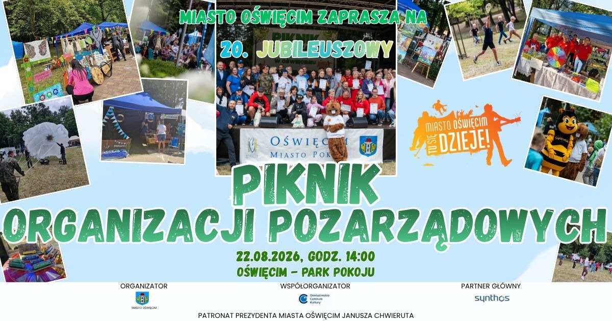 Już niebawem XX Jubileuszowy Piknik Organizacji Pozarządowych