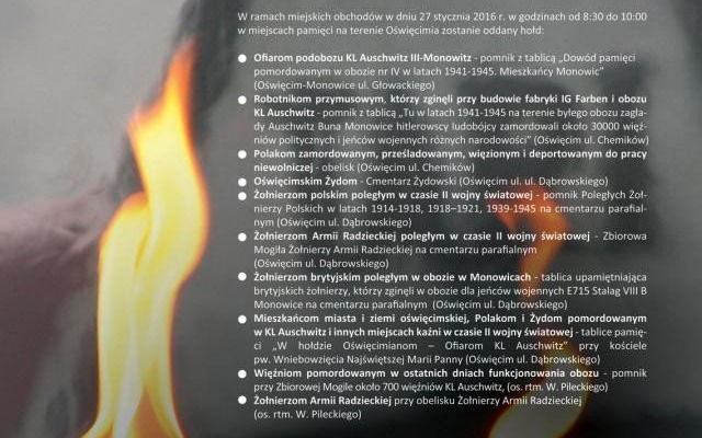 71. rocznica oswobodzenia KL Auschwitz - Birkenau i miasta Oświęcimia
