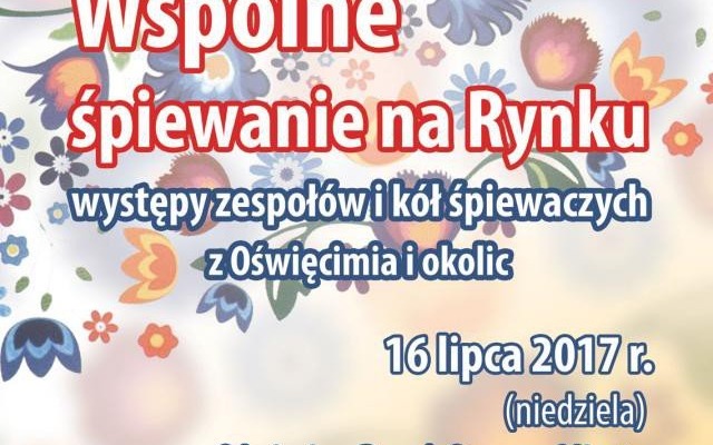 Oświęcim. Wspólne śpiewanie na rynku