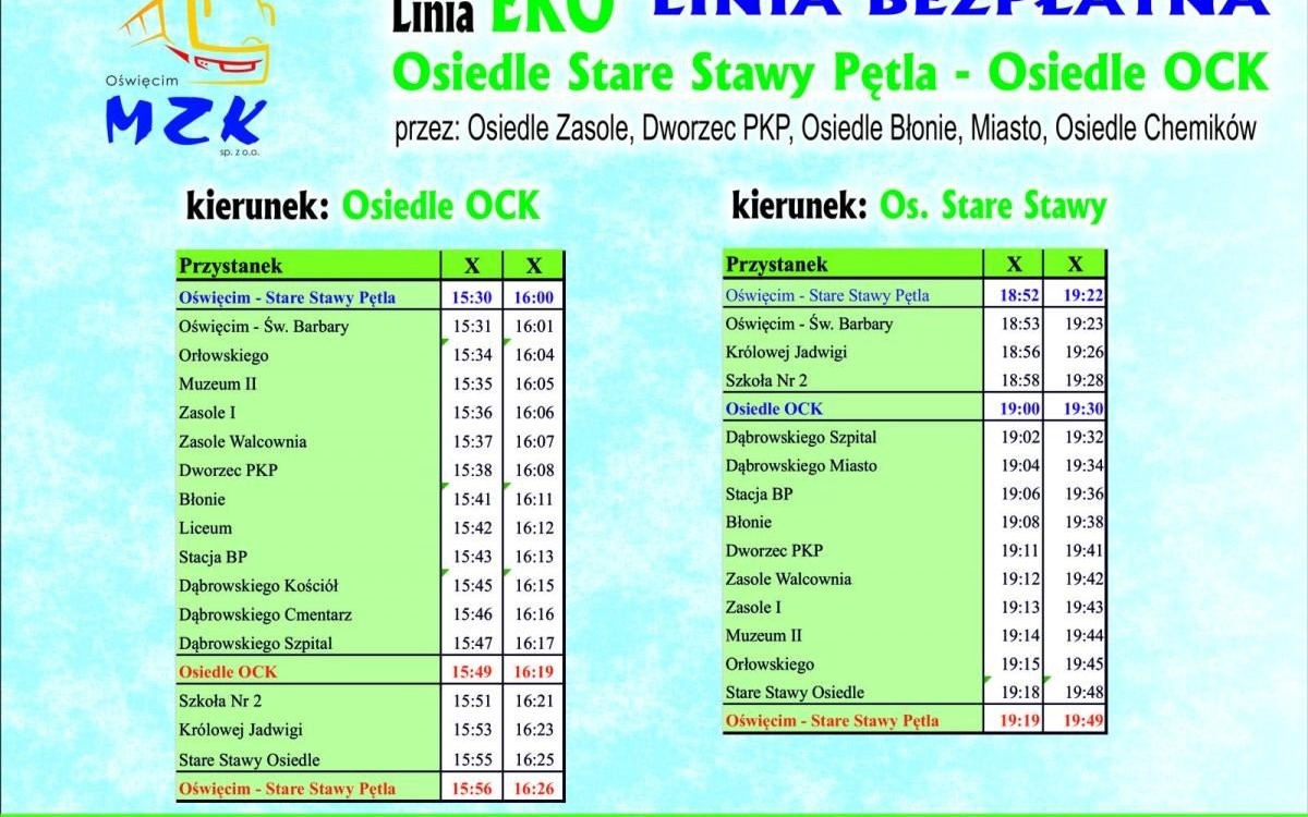 Oświęcim. Bezpłatna linia na Ekomajówkę