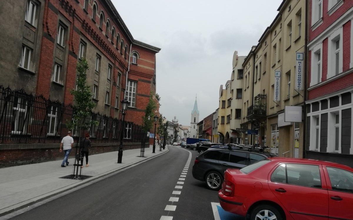 Oświęcim.Ulica Jagiełły po przebudowie