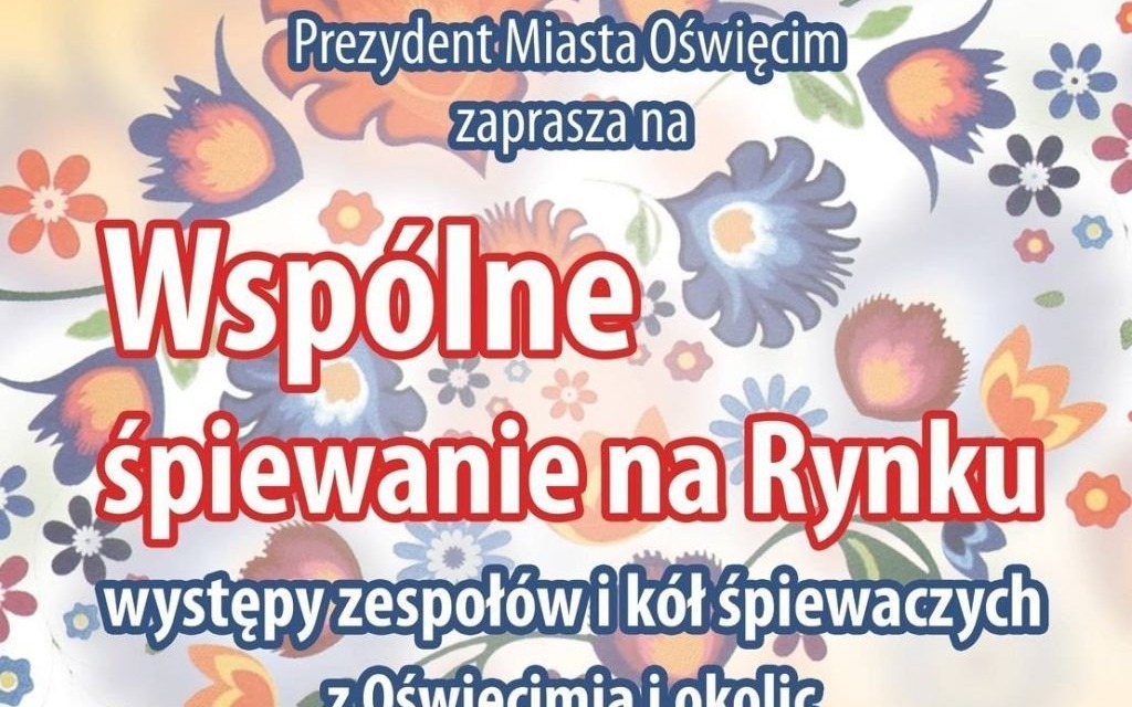 Oświęcim. Wspólne śpiewanie na rynku
