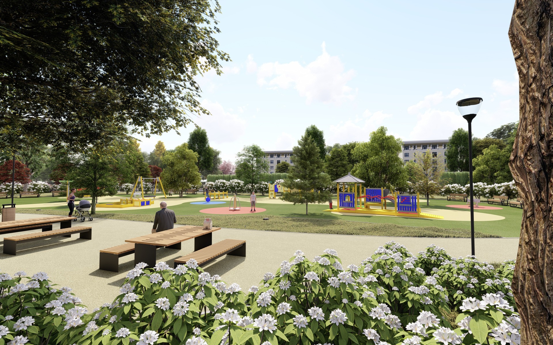 Oświęcim. Park Pokoju na osiedlu Chemików