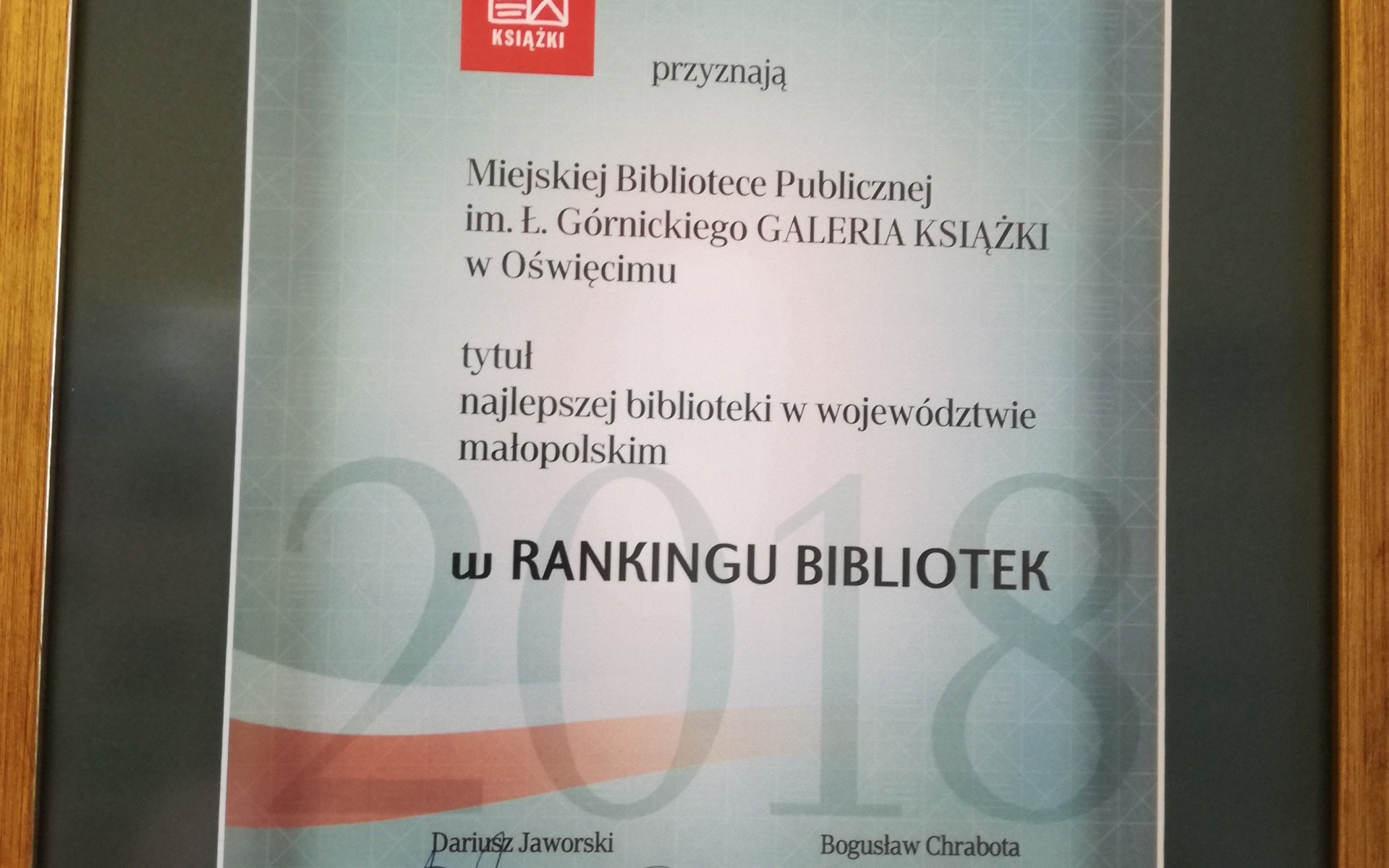 Oświęcim. Oświęcimska biblioteka najlepsza w województwie małopolskim. W kraju jest trzecia