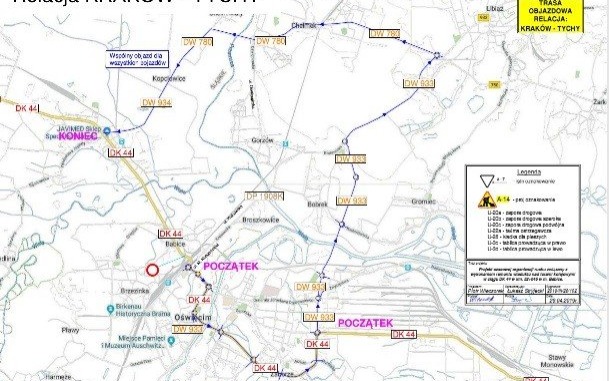 Oświęcim. Wiadukt nad torami PKP zamknięty dla ruchu samochodowego na dwa miesiące