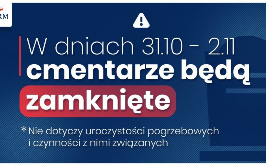 Oświęcim. Cmentarze zamknięte na Wszystkich Świętych i Dzień Zaduszny. Organizacja ruchu przyjęta na ten czas w mieście odwołana