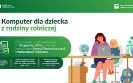 Pieniądze na zakup komputera dla dziecka z rodziny rolniczej