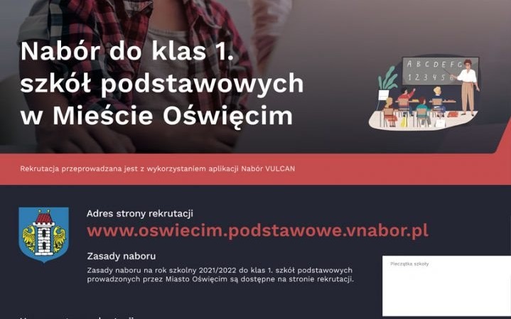Nabór do klas 1. szkół podstawowych w Mieście Oświęcim